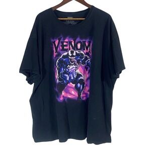 Marvel‎ Men's Venom T-Shirt Sz 3XL Black Graphic Print Goth